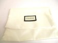 Photo12: GUCCI Double G Black Leather Web Stripe Ophidia Bifold Wallet # a851