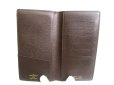 Photo8: LOUIS VUITTON Damier Brown Leather Flap Checkbook Bill Wallet #a855