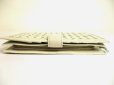 Photo6: BOTTEGA VENETA Intrecciato Off White Leather Flap Long Wallet #a857