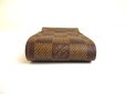 Photo5: LOUIS VUITTON Damier Brown Leather Cigarette Case Tabacco Case #a858