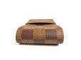 Photo6: LOUIS VUITTON Damier Brown Leather Cigarette Case Tabacco Case #a858