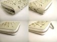 Photo7: Jimmy Choo Stars Chalk Leather Bifold Wallet Compact Wallet #a859