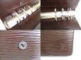 Photo9: LOUIS VUITTON Epi Mocha Document Holders Medium Ring Agenda Cover #a864