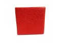 Photo2: HERMES Red Chevre Myzore Leather Coin Purse Zoulou #a865 (2)