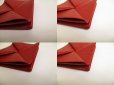 Photo7: HERMES Red Chevre Myzore Leather Coin Purse Zoulou #a865