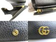 Photo9: GUCCI GG Marmont Black Leather Bifold Wallet Compact Wallet #a866
