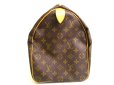 Photo4: LOUIS VUITTON Monogram Brown Leather Duffle Bag Boston Bag Keepall 45 #a867