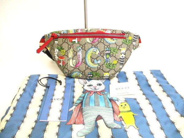 Photo1: GUCCI GG Supreme Canvas Higuchi Yuko Waist Packs Belt Bag Body Bag #a868