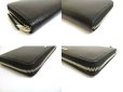 Photo7: Tiffany & Co. Logo Plate Black Leather Round Zip Wallet #a871
