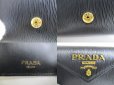 Photo10: PRADA Black Leather Trifold Wallet Compact Wallet #a873