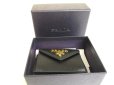 Photo12: PRADA Black Leather Trifold Wallet Compact Wallet #a873