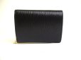 Photo2: PRADA Black Leather Trifold Wallet Compact Wallet #a873 (2)