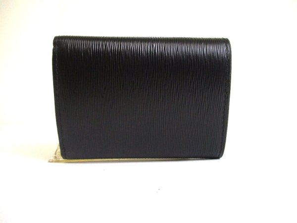 Photo2: PRADA Black Leather Trifold Wallet Compact Wallet #a873