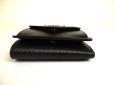 Photo5: PRADA Black Leather Trifold Wallet Compact Wallet #a873