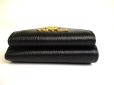 Photo6: PRADA Black Leather Trifold Wallet Compact Wallet #a873