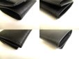 Photo7: PRADA Black Leather Trifold Wallet Compact Wallet #a873