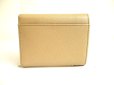 Photo2: PRADA Sand Saffiano Leather Multicolor Trifold Wallet Compact Wallet #a876 (2)