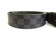 Photo3: LOUIS VUITTON Damier Graphite Infini Inventure Buckle Belt Size M #a877