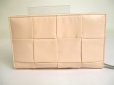 Photo2: BOTTEGA VENETA Cassette Pink Beige Paper Calf Leather Zip Around Wallet #a878 (2)