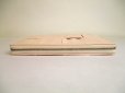 Photo6: BOTTEGA VENETA Cassette Pink Beige Paper Calf Leather Zip Around Wallet #a878