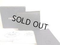 PRADA Saffiano Black Leather Coin Case Purse #a883