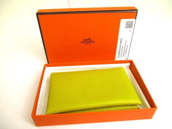 Photo12: HERMES CUMIN Chevre Myzore Card Case Card Holder Calvi Verso #a892