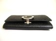 Photo5: BVLGARI Black Leather Logo Clip Coin Purse #a895 (5)