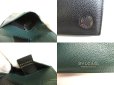 Photo10: BVLGARI Black Emerald Green Leather Bifold Wallet Compact Wallet #a896 (10)