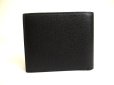 Photo2: BVLGARI Black Emerald Green Leather Bifold Wallet Compact Wallet #a896 (2)
