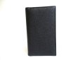 Photo2: BVLGARI Man Black Leather Flap BIfold Long Wallet #a897 (2)