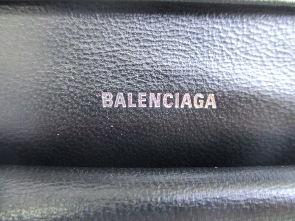 Photo10: BALENCIAGA Black Leather Bifold Wallet Compact Wallet #a898
