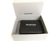 Photo12: BALENCIAGA Black Leather Bifold Wallet Compact Wallet #a898 (12)