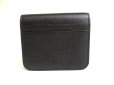 Photo2: BALENCIAGA Black Leather Bifold Wallet Compact Wallet #a898 (2)