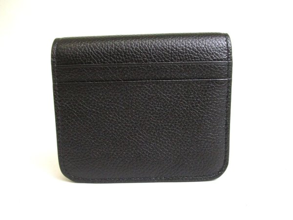 Photo2: BALENCIAGA Black Leather Bifold Wallet Compact Wallet #a898