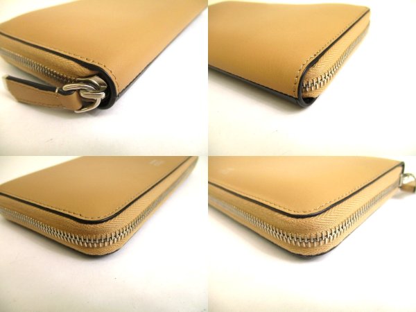 Photo7: FENDI Peekaboo Beige Leather Zip Around Long Wallet #a899