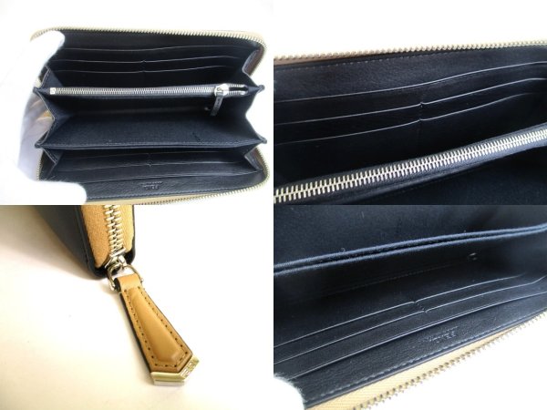 Photo8: FENDI Peekaboo Beige Leather Zip Around Long Wallet #a899