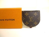 LOUIS VUITTON Monogram Brown Leather Coin Purse Porto Monnaie Gousset #a901