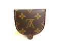 Photo2: LOUIS VUITTON Monogram Brown Leather Coin Purse Porto Monnaie Gousset #a901 (2)