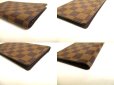Photo7: LOUIS VUITTON Damier Brown Leather Card Holder Notebook Cover #a903