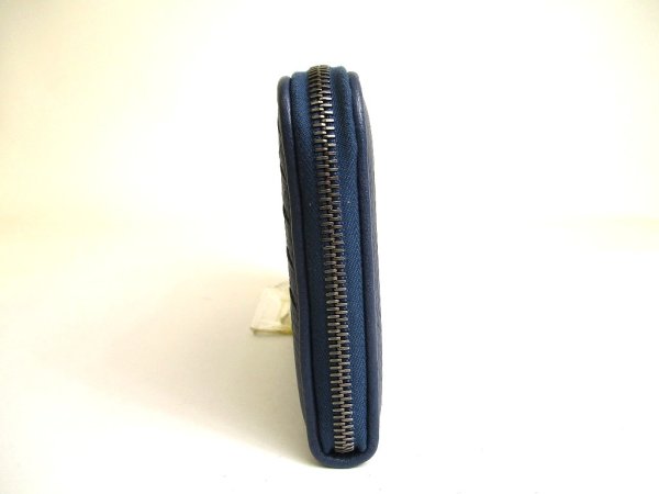 Photo3: BOTTEGA VENETA Intrecciato Green Tricolor Leather Round Zip Wallet Purse #a904