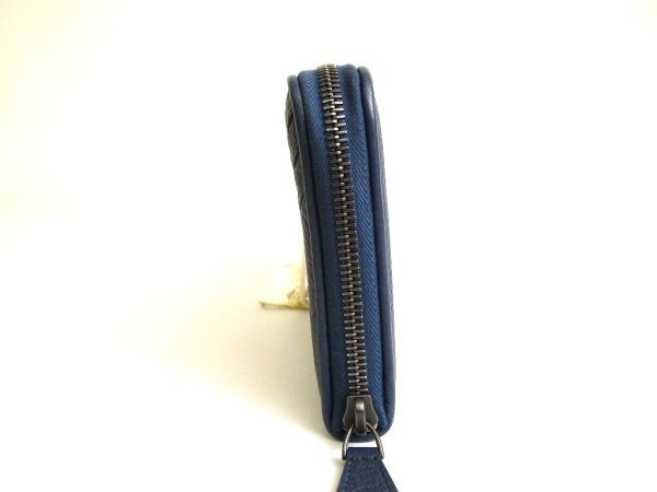 Photo4: BOTTEGA VENETA Intrecciato Green Tricolor Leather Round Zip Wallet Purse #a904