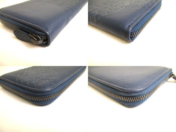 Photo7: BOTTEGA VENETA Intrecciato Green Tricolor Leather Round Zip Wallet Purse #a904