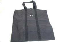 HERMES Her Line Gray Canvas Garment bag Suits Bag Trabel bag  #a908