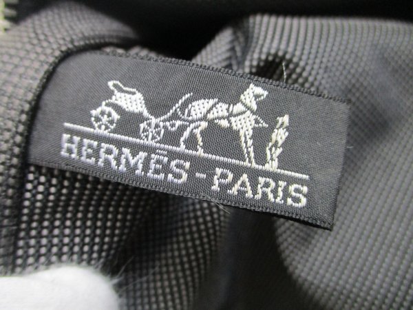 Photo10: HERMES Her Line Gray Canvas Garment bag Suits Bag Trabel bag  #a908