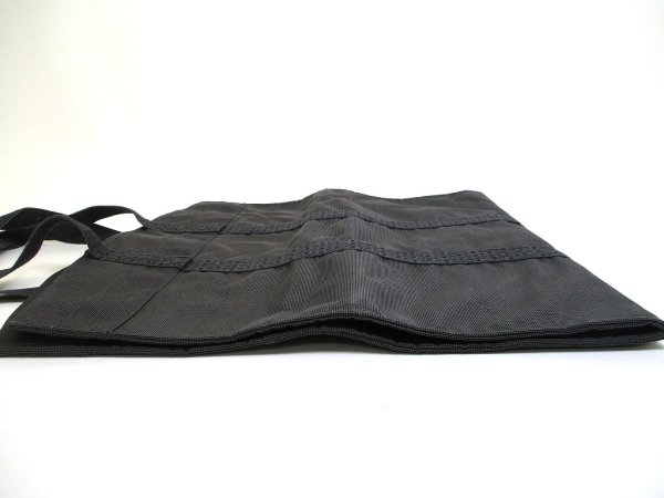 Photo4: HERMES Her Line Gray Canvas Garment bag Suits Bag Trabel bag  #a908