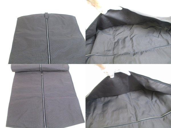 Photo8: HERMES Her Line Gray Canvas Garment bag Suits Bag Trabel bag  #a908