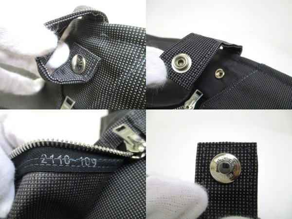 Photo9: HERMES Her Line Gray Canvas Garment bag Suits Bag Trabel bag  #a908