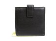 Photo2: LOEWE Anagram Black Leather Bifold Wallet Compact Wallet #a910 (2)