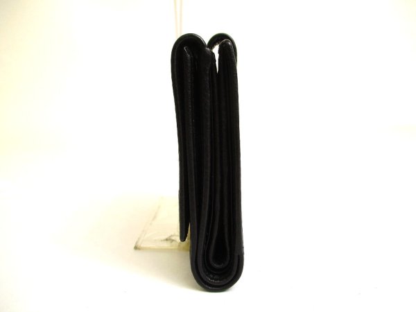 Photo3: LOEWE Anagram Black Leather Bifold Wallet Compact Wallet #a910