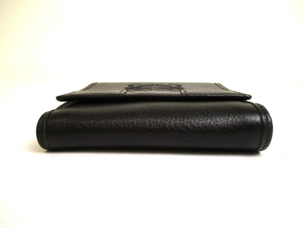 Photo5: LOEWE Anagram Black Leather Bifold Wallet Compact Wallet #a910